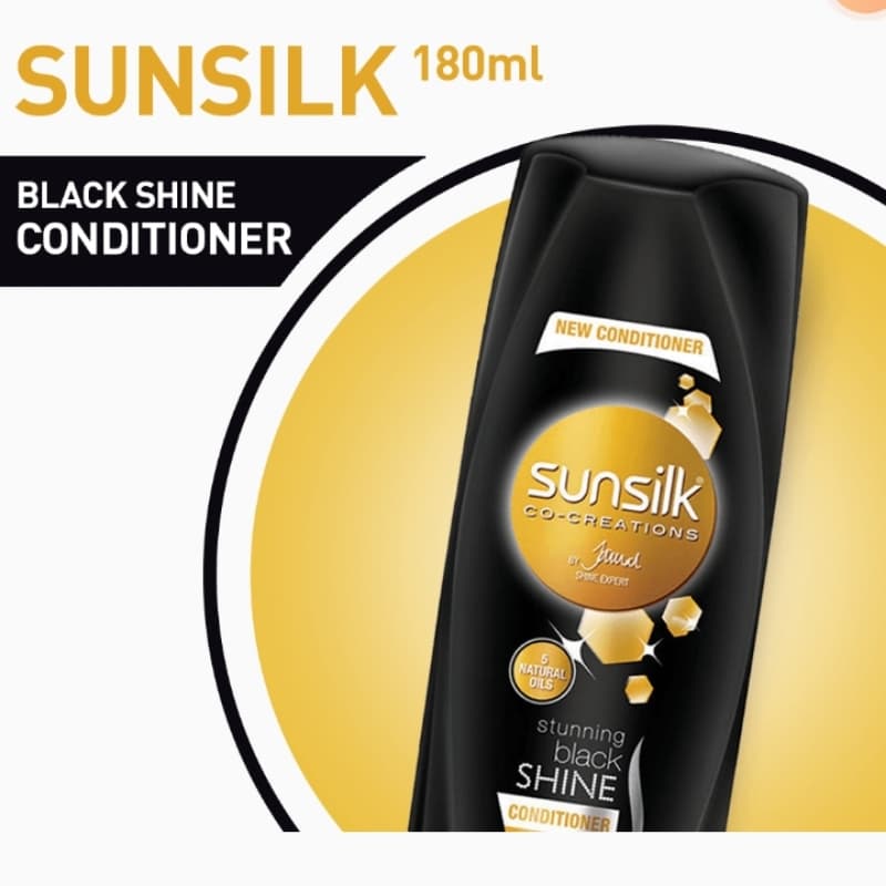 sunsilk colour conditionar black shine .180 ml